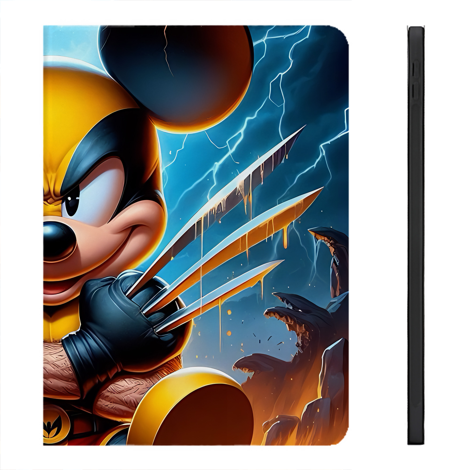 （画像用） ミッキーマウス Mickey Mouse IPadケース ペンホルダー付き ブックスタイルデザイン